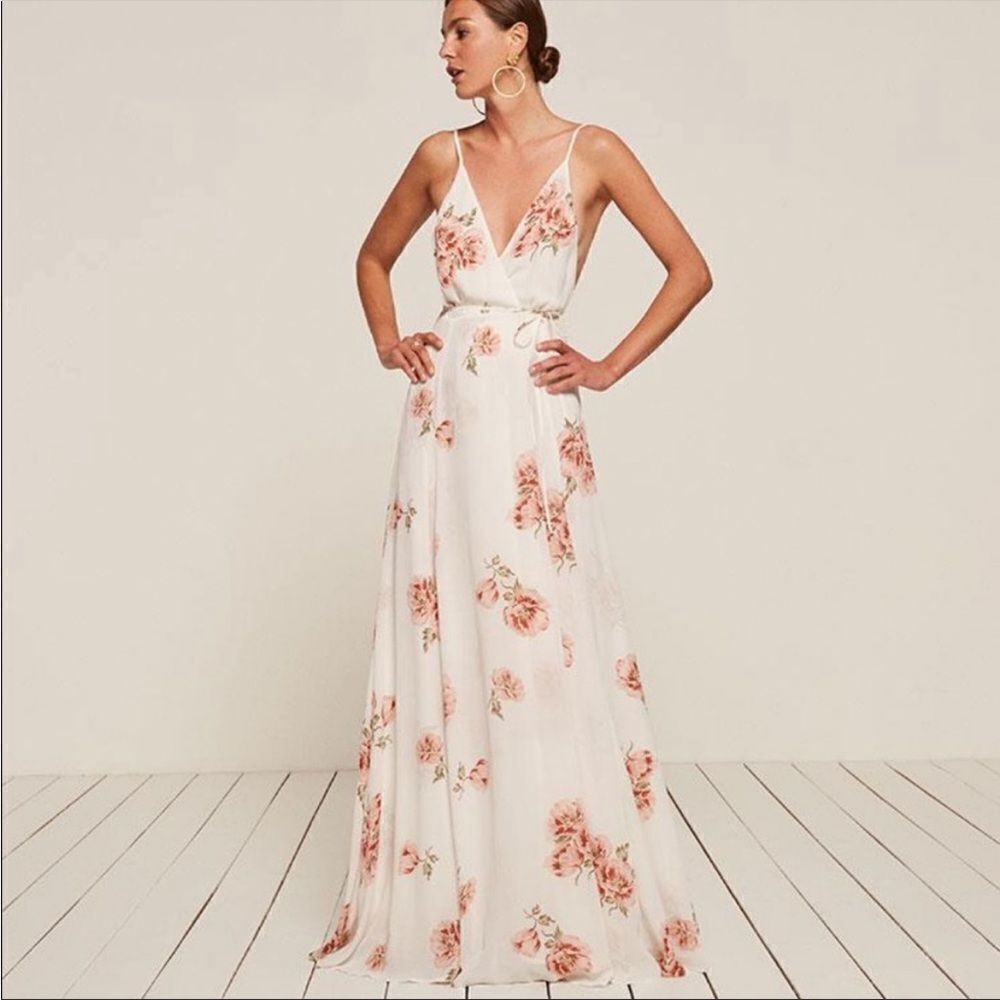 Reformation Callalily Floral Wrap Maxi Dress in Henrietta - Picture 5 of 12